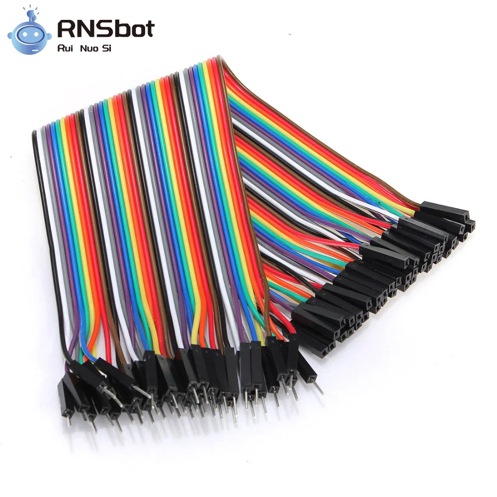 40pcs-20cm-2-54MM-Male-to-Female-for-Dupont-Wire-Jump-Jumper-Cables-For-Arduino-Shield Male to Female Jumper Wires 40Pcs 20cm