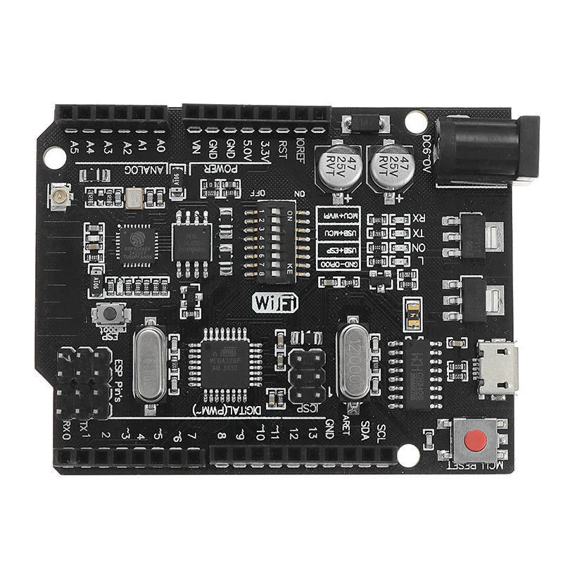 Uno+WiFi R3 AtMega328p+NodeMCU ESP8266 8mb Memory USB-TTL CH340G Compatible for Arduino UNO