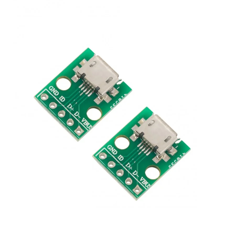 88 Micro USB Type B Mike Patch Straight Plug Adapter Plate Welding Head-2pcs.